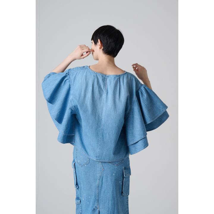 DENIM TIERED SL BL