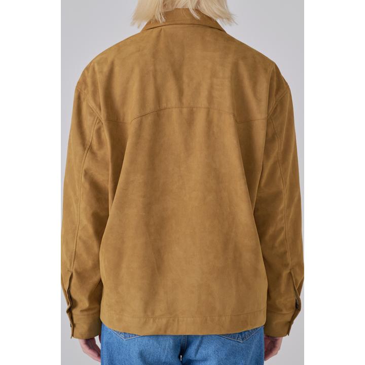 FAUX SUEDE SHIRT JACKET
