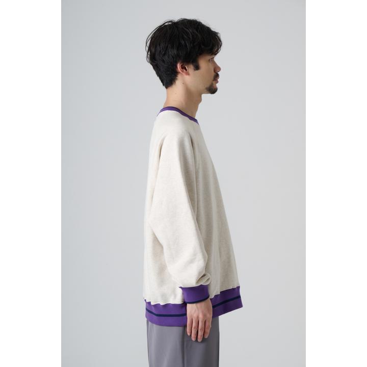 BORDER RIB SWEAT SHIRT