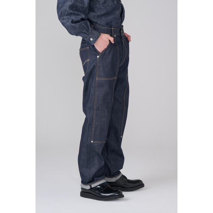 DOUBLUE KNEE SELVAGE DENIM TROUSER