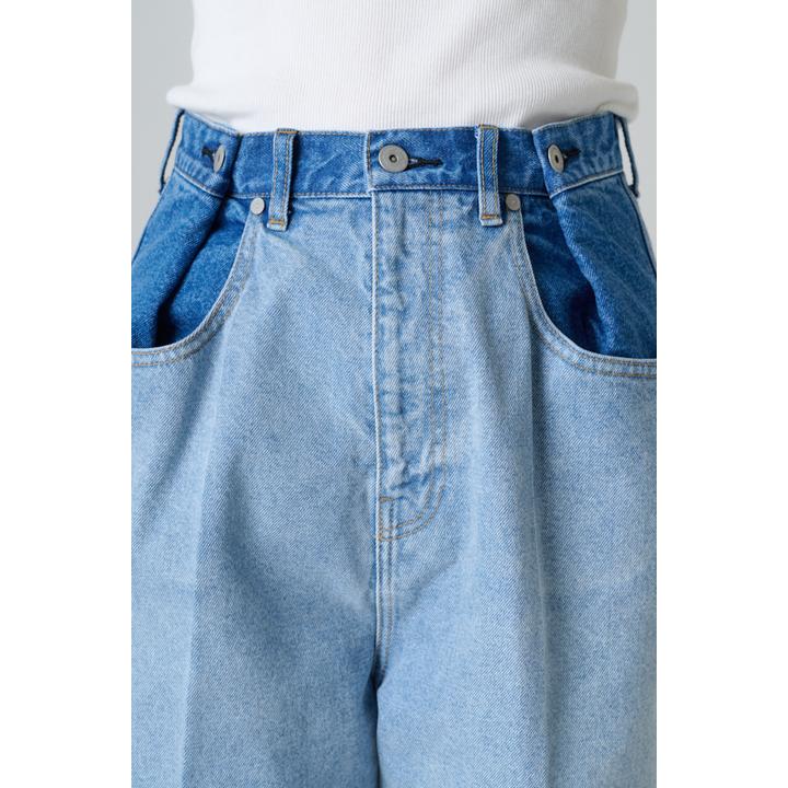 DENIM TUCK BERMUDA PT