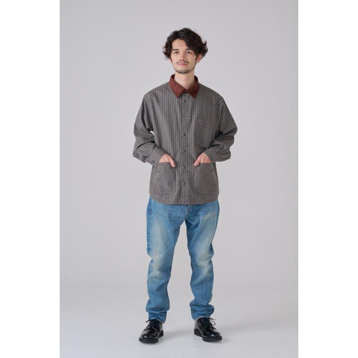 SUEDE COLLAR SHIRT