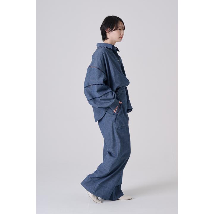 LADDER LACE DENIM PT