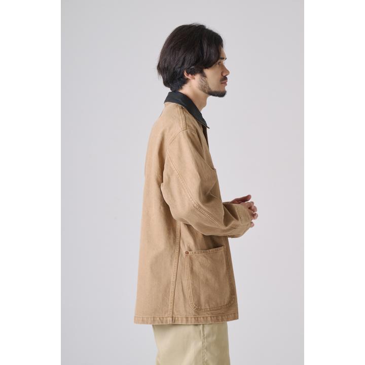 LEATHER COLLAR COVERALL
