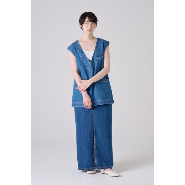 DENIM V-NECK VEST