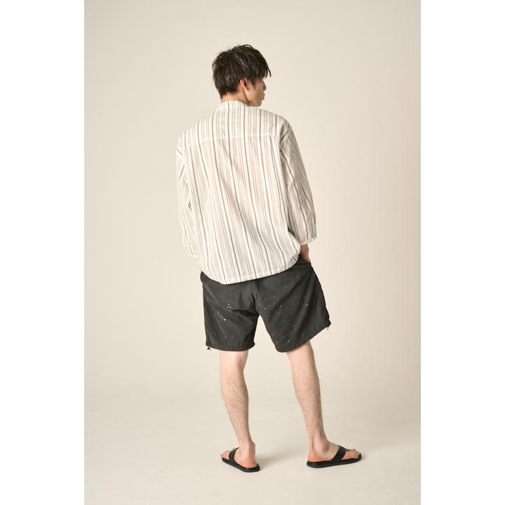 HENRY STRIPE THREE-QUARTER SLEEVES SHIRT