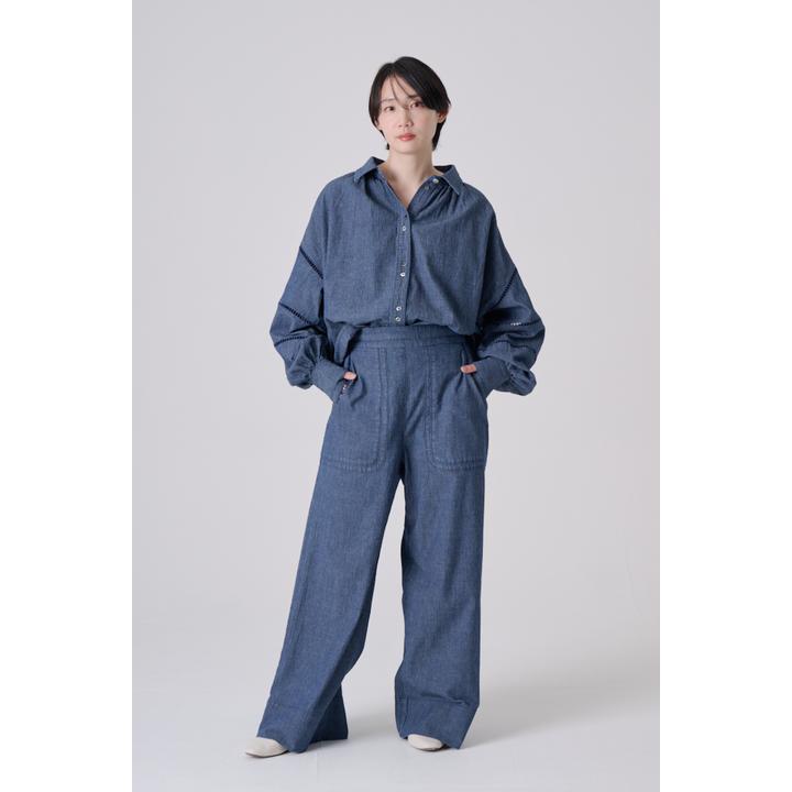 LADDER LACE DENIM PT