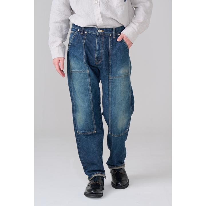 DOUBLUE KNEE SELVAGE DENIM TROUSER