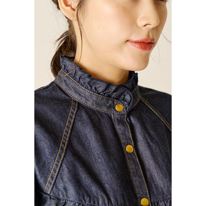 FRILL YOKE DENIM SH