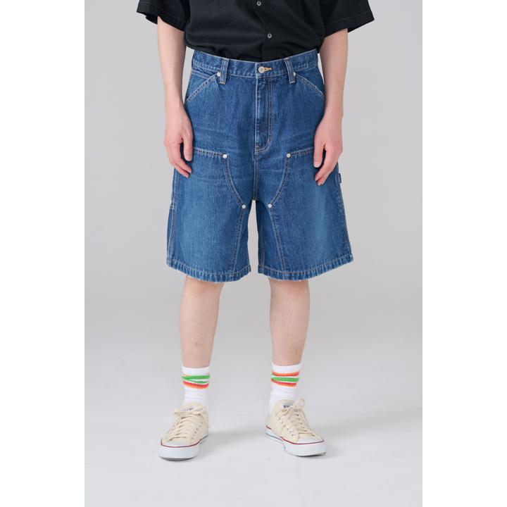 DOUBLE KNEE DENIM SHORT
