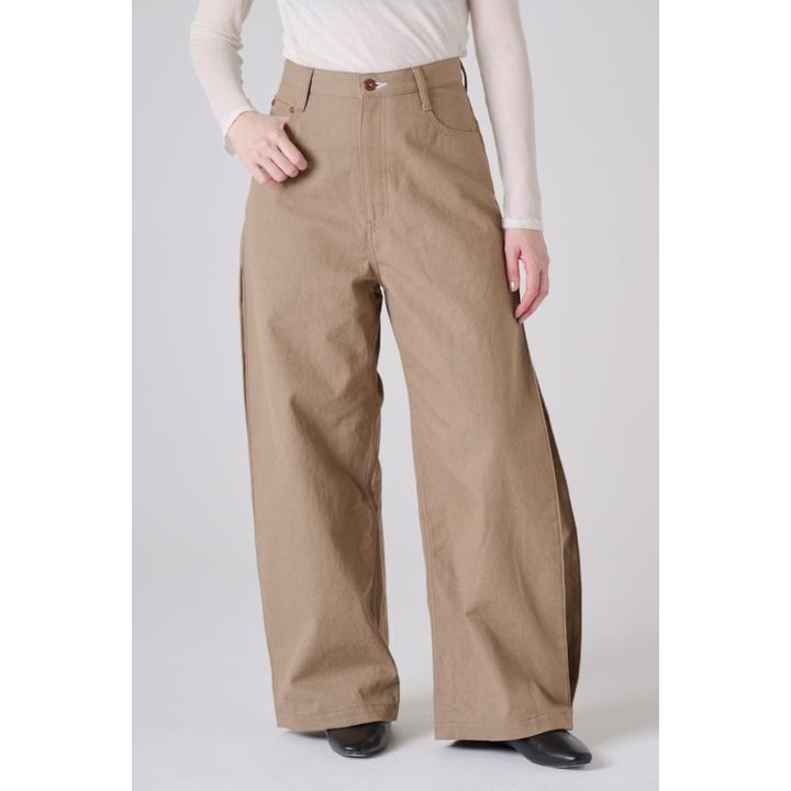 SIDE PLEATS WIDE DENIM