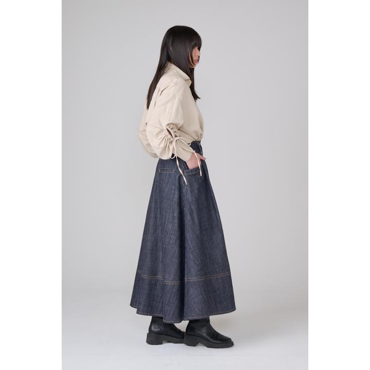 BUTTON PANEL LONG SKIRT