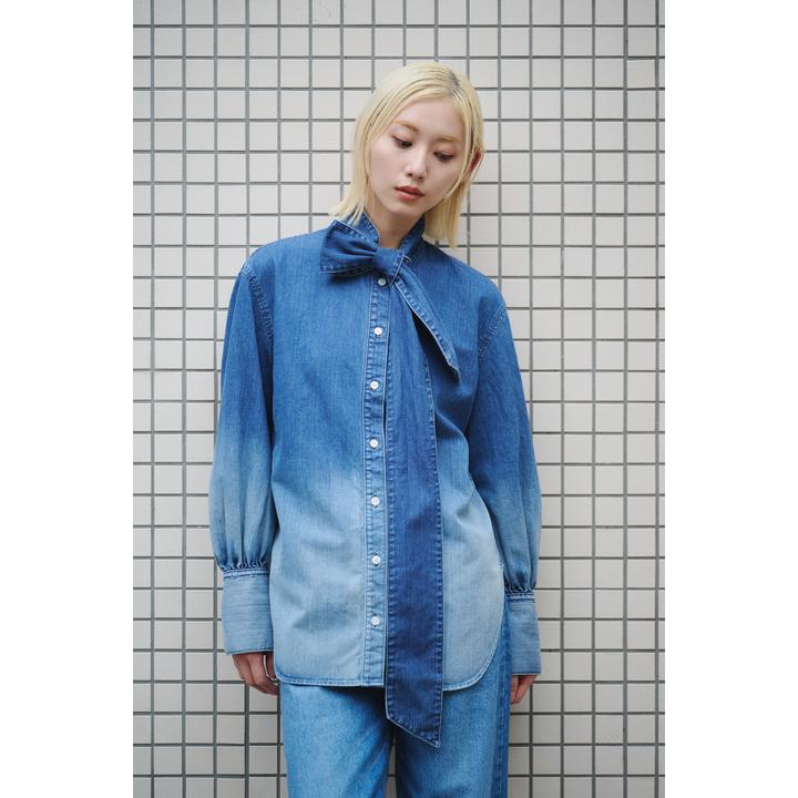 BOW-TIE DENIM SHIRT