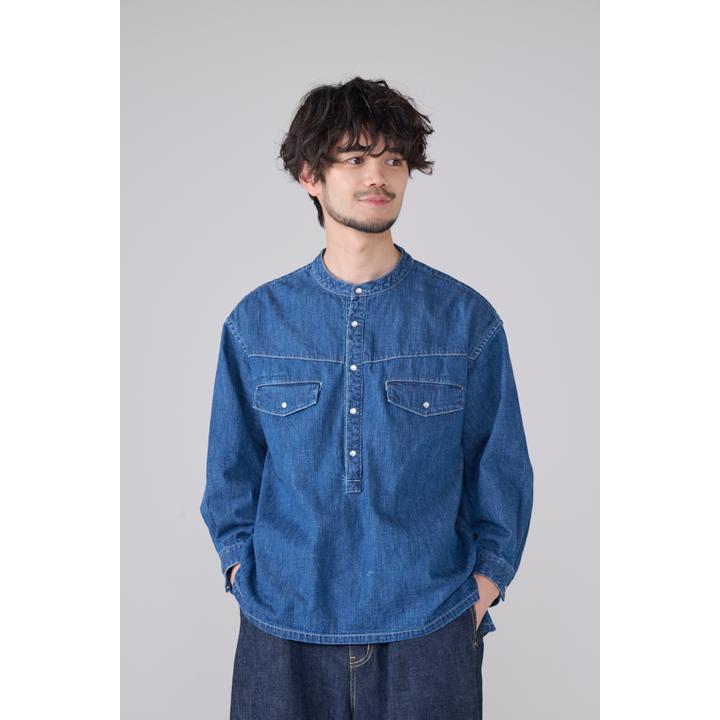 DENIM 3/4SLEEVE WESTERN SHIRT