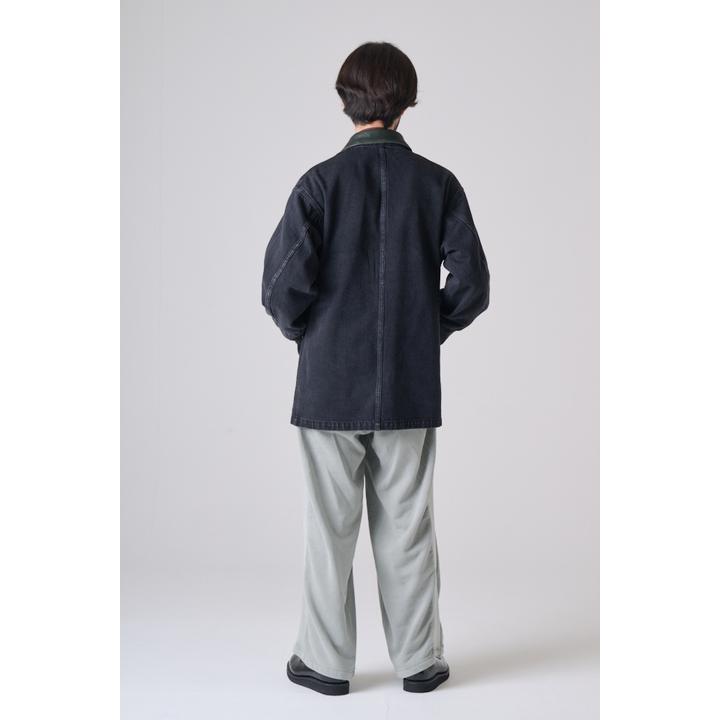 LEATHER COLLAR COVERALL