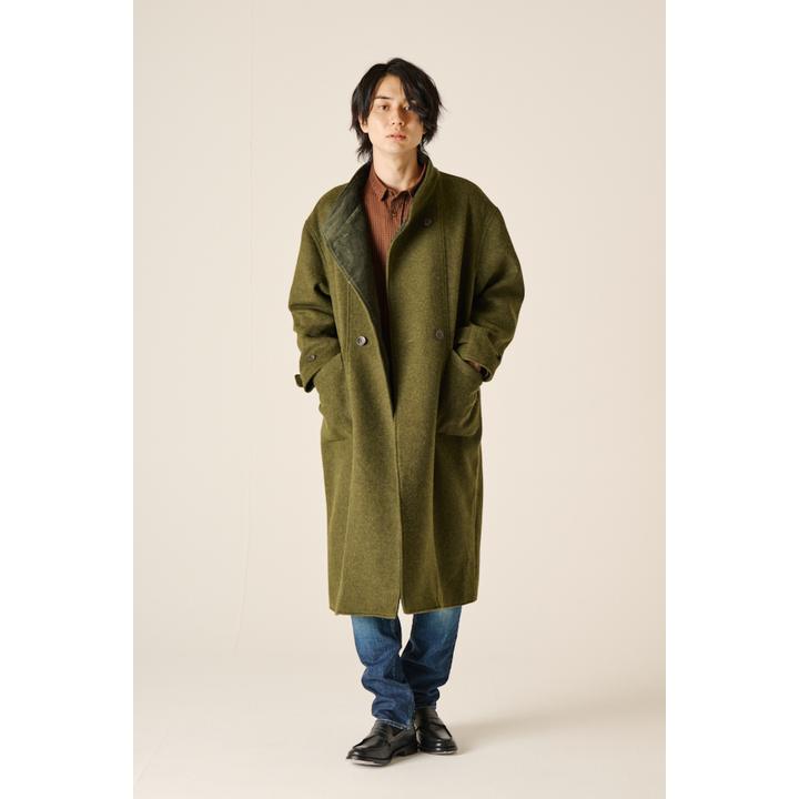 STAND COLLAR  DOUBLE BEAVER COAT  