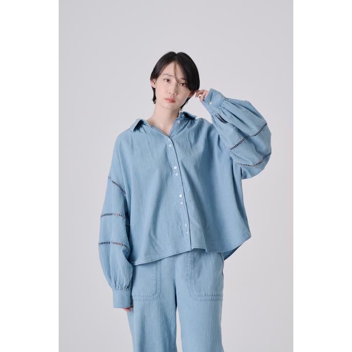 LADDER LACE DENIM BL