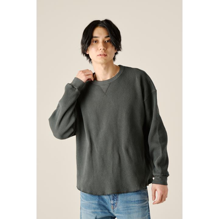 OVERSIZE WAFFLE L/S TEE