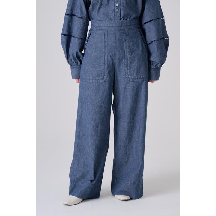 LADDER LACE DENIM PT