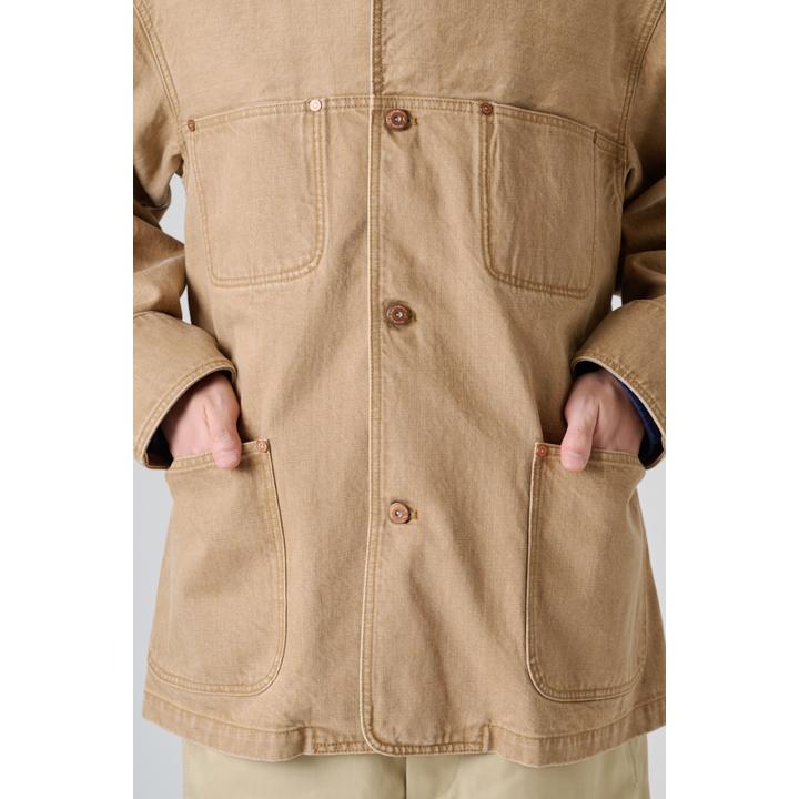 LEATHER COLLAR COVERALL