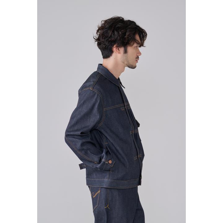 12Anniv 1st FLAP PKT TYPE RIGID DENIM JK (TAKAYA PURPLE SELVAGE