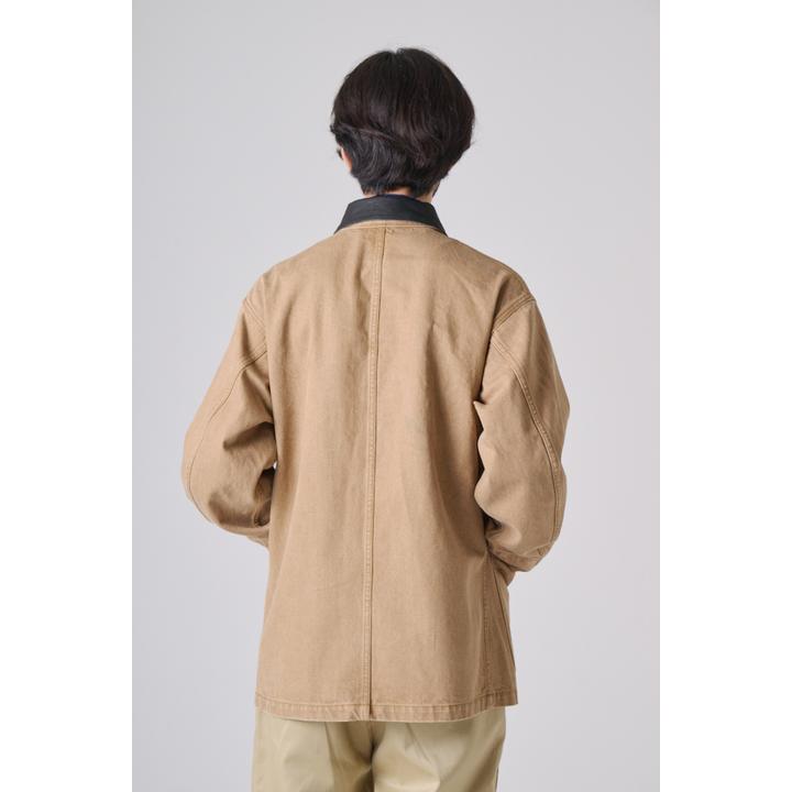 LEATHER COLLAR COVERALL