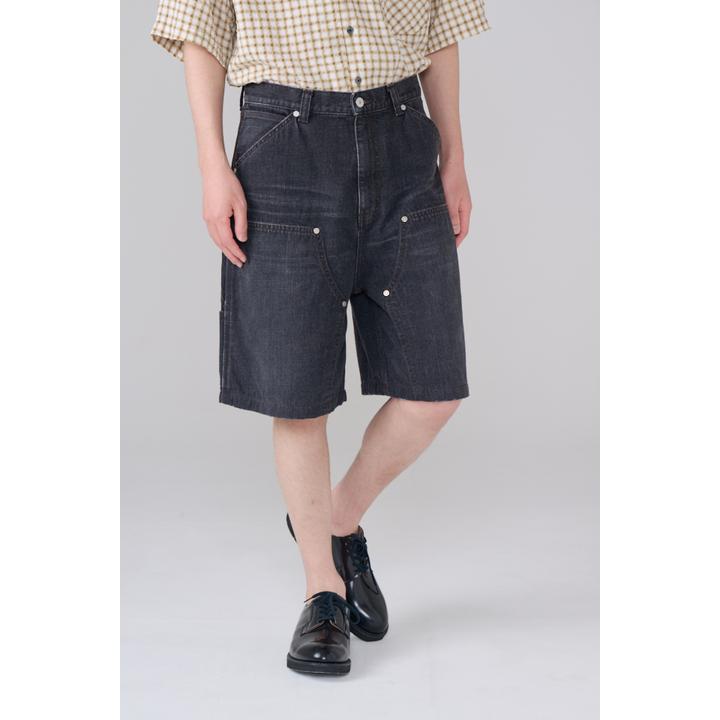 DOUBLE KNEE DENIM SHORT