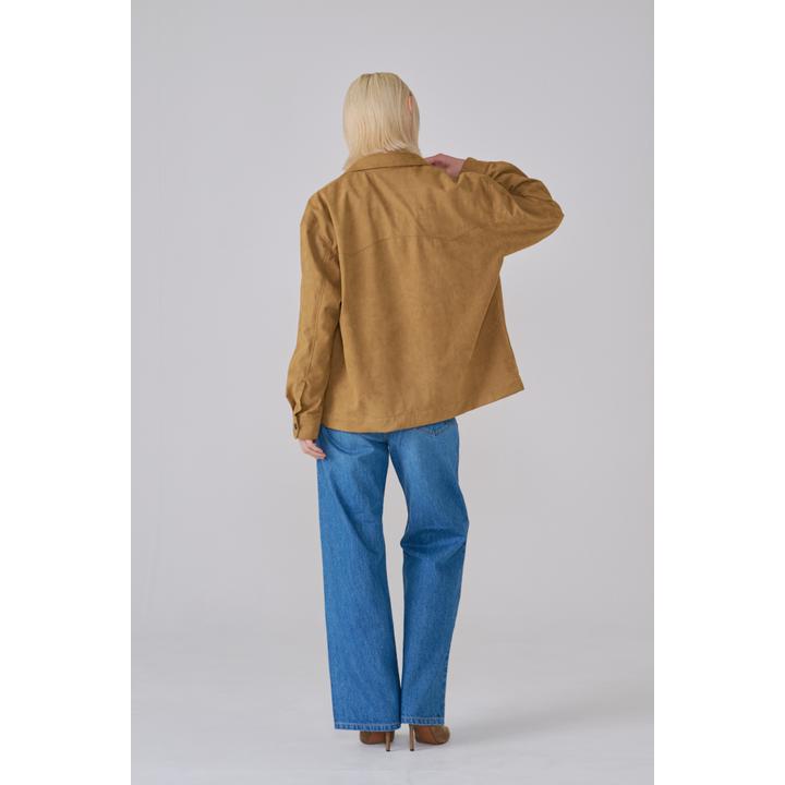 FAUX SUEDE SHIRT JACKET