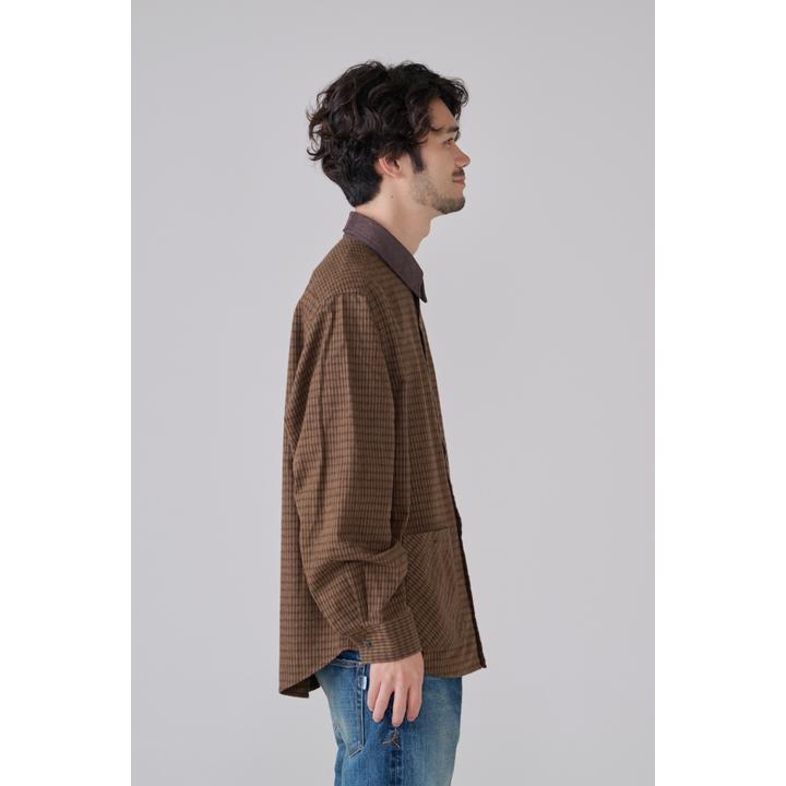 SUEDE COLLAR SHIRT
