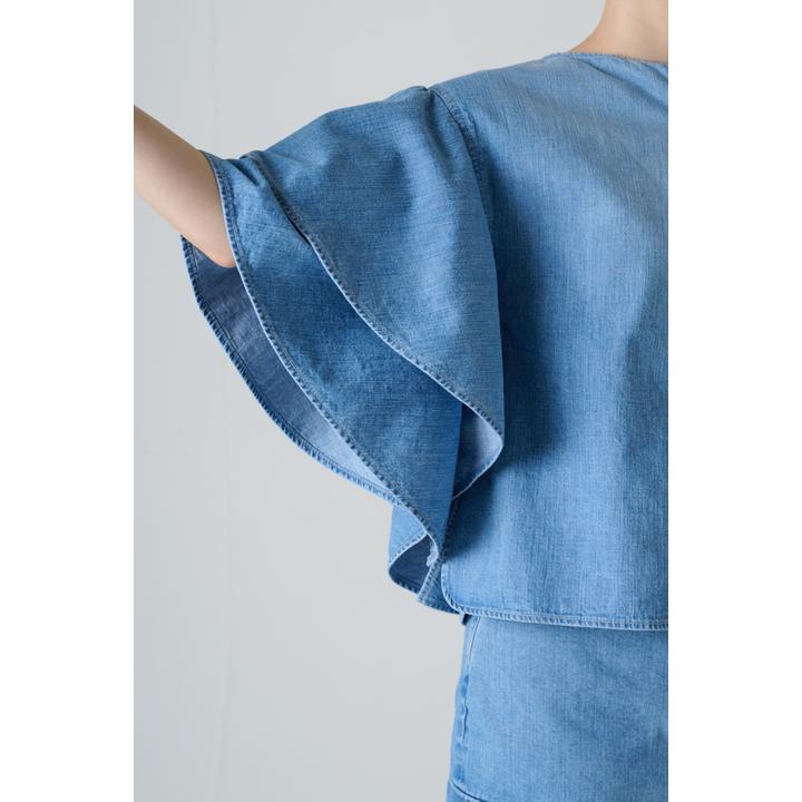 DENIM TIERED SL BL