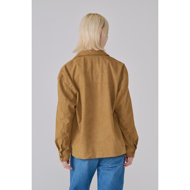 FAUX SUEDE SHIRT JACKET