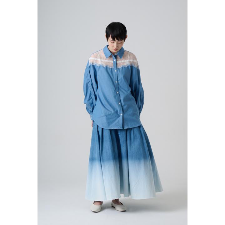 FADE DENIM FLARE SK