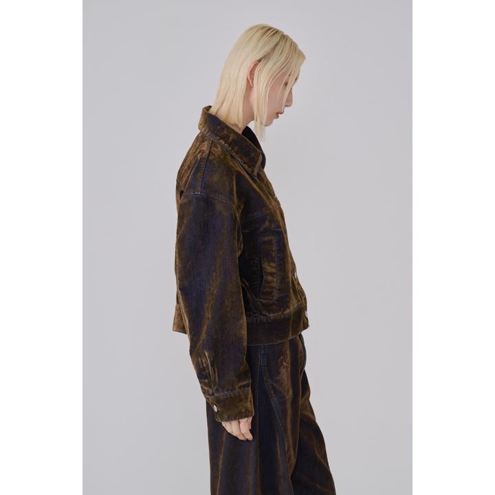 FLOCKED DENIM JKT