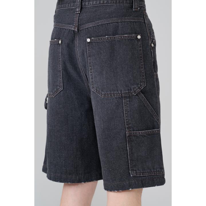 DOUBLE KNEE DENIM SHORT