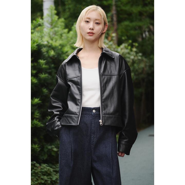 LEATHER BLOUSON JACKET