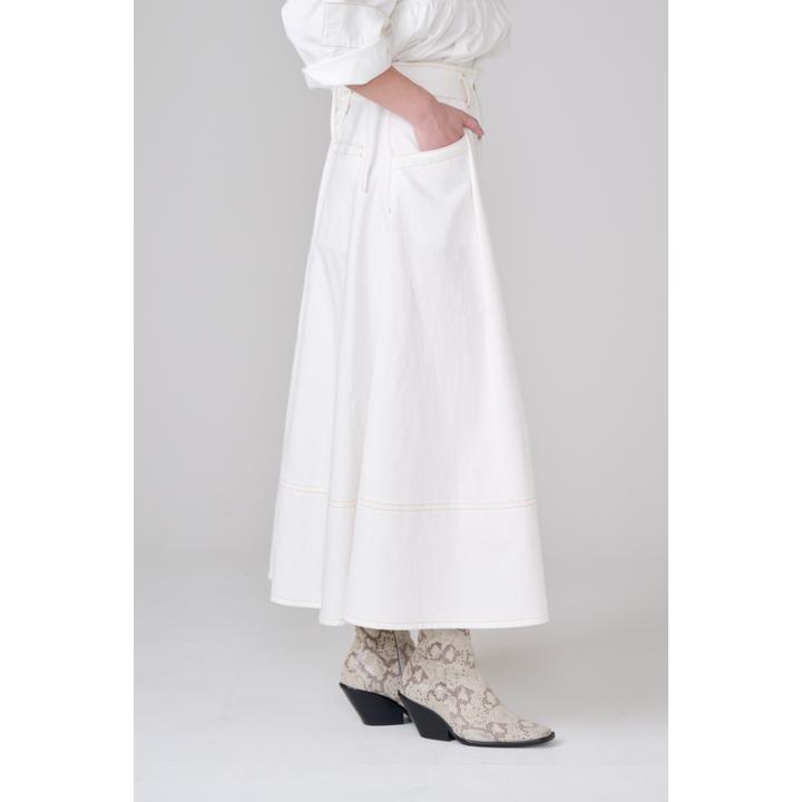BUTTON PANEL LONG SKIRT