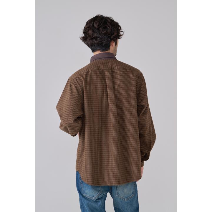 SUEDE COLLAR SHIRT