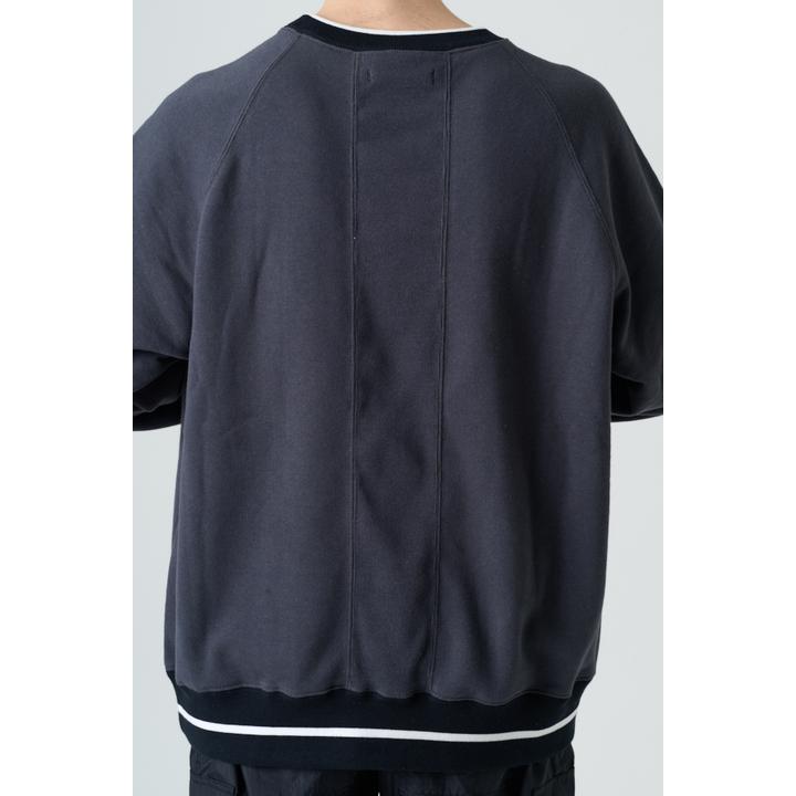 BORDER RIB SWEAT SHIRT