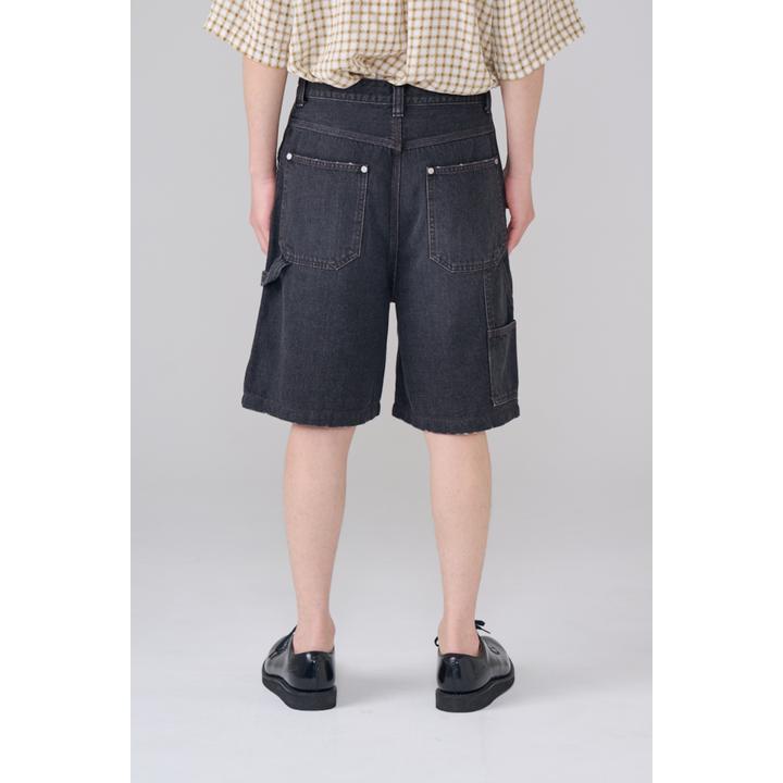 DOUBLE KNEE DENIM SHORT