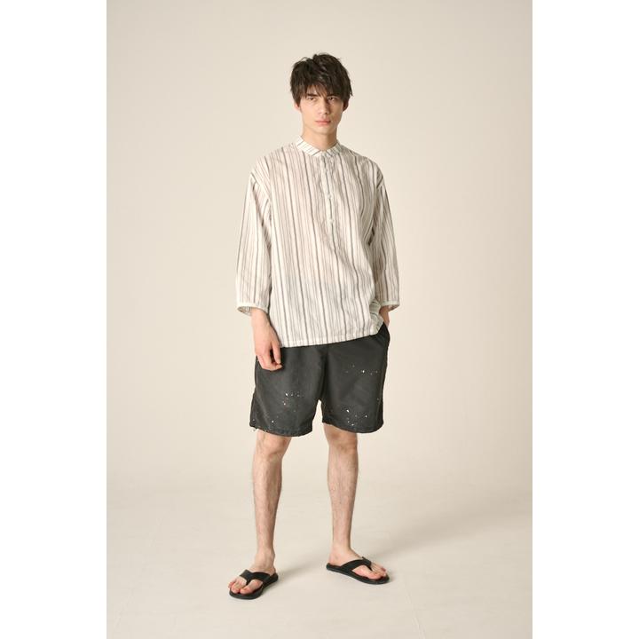 HENRY STRIPE THREE-QUARTER SLEEVES SHIRT