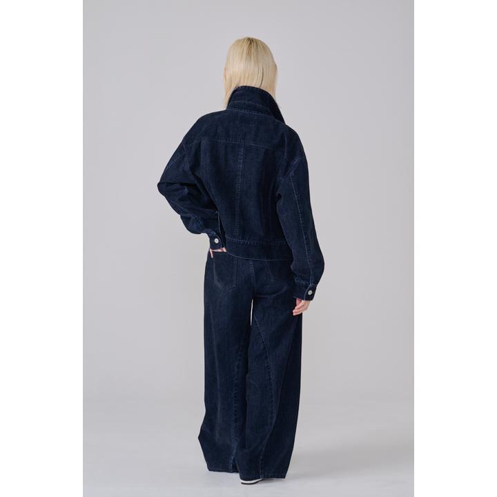 FLOCKED DENIM JKT