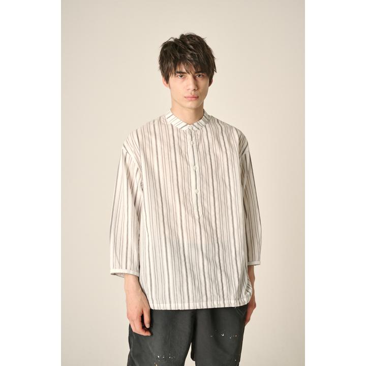 HENRY STRIPE THREE-QUARTER SLEEVES SHIRT