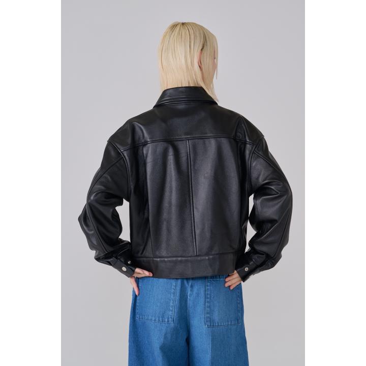 LEATHER BLOUSON JACKET