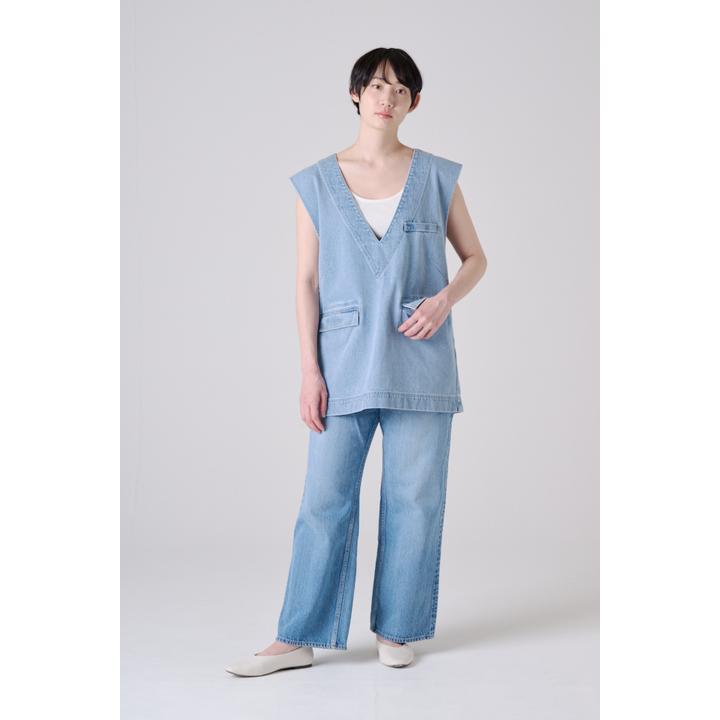 DENIM V-NECK VEST