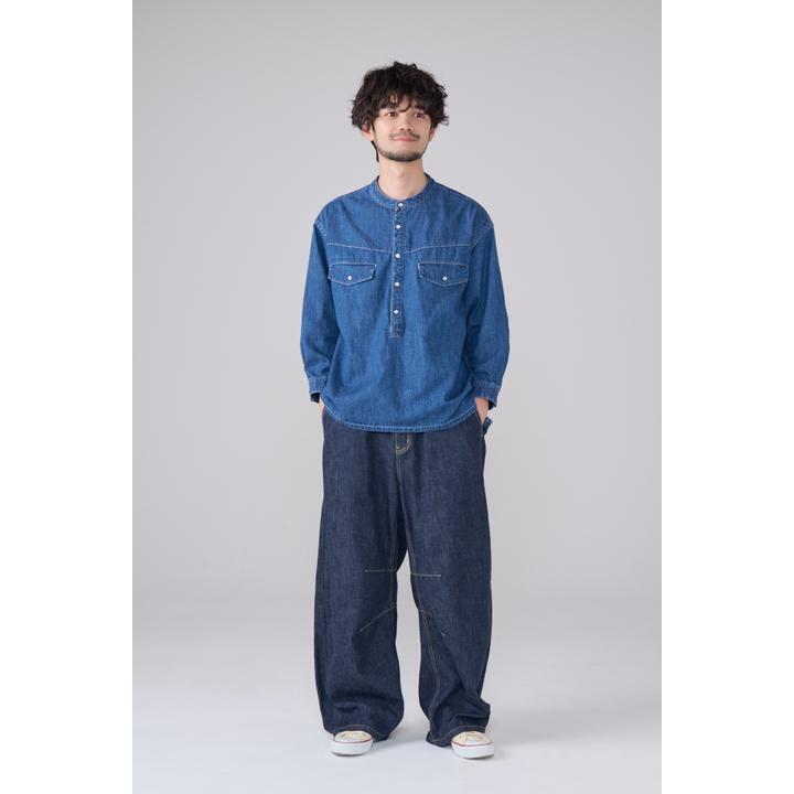 DENIM 3/4SLEEVE WESTERN SHIRT