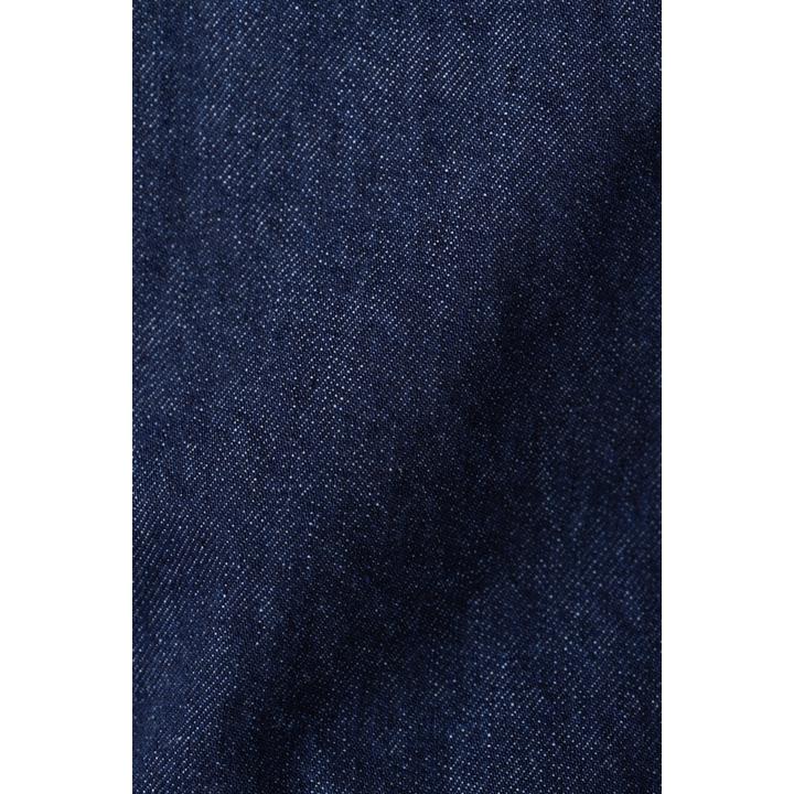 DENIM GATHERD ZIP BLOUSON