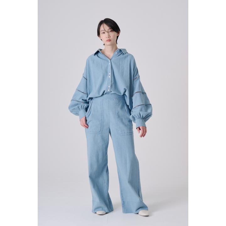 LADDER LACE DENIM BL