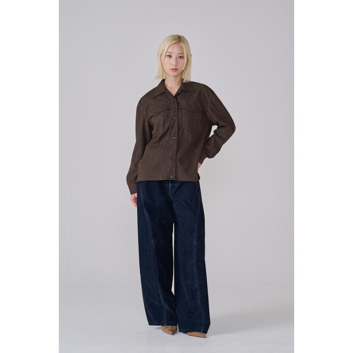 FAUX SUEDE SHIRT JACKET