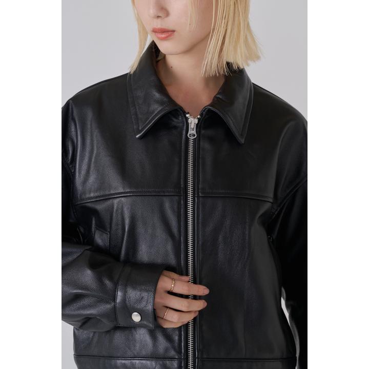 LEATHER BLOUSON JACKET