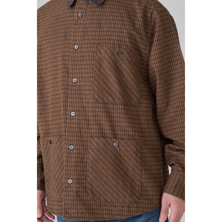 SUEDE COLLAR SHIRT